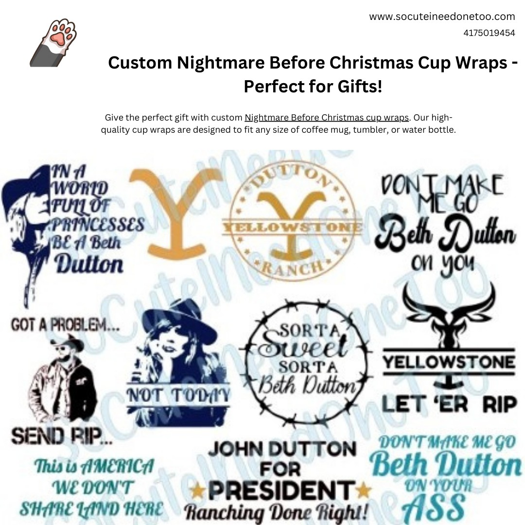 Custom Nightmare Before Christmas Cup Wraps - Perfect for Gifts!
